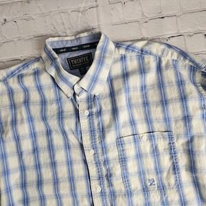 Wrangler TwentyX 2XT TALL Short Sleeve Button Down Shirt Multicolor Plaid Cowboy